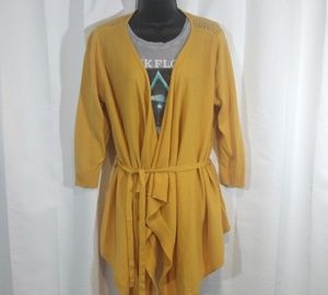 Yellow Cozy-Chic Cardigan Wrap